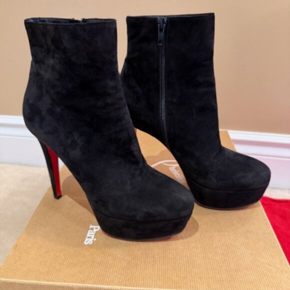 Christian Louboutin Shoes - Christian Louboutin Platform Suede Bootie